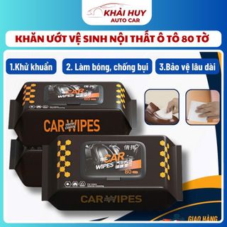 Khăn Ướt 80 Tờ Lau Xe Làm Sạch & Bảo Vệ, Bảo Dưỡng Và Làm Bóng Nội Thất Ô Tô, Vệ Sinh Đồ Da, Giày,Túi Túi, Áo Da