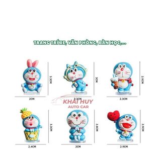 Set 6 Mèo Doraemon Dễ Thương Trang Trí Xe, Bàn Học, Văn Phòng,... Khaihuyauto