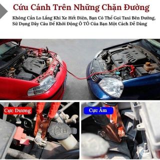 Bộ 2 dây câu bình ắc quy xe ô tô chịu tải 2000AMP Kích Điện Cứu Hộ Ô Tô