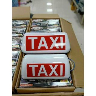 Mào TAXI hút nam châm gắn nóc ô tô và đèn LED chữ Taxi gắn kính trước nhiều màu
