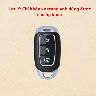Ốp khóa Hyundai Accent kona santafe 2018 - 2020 loại 3 nút - ốp mạ TPU mới nhất năm 2022 cao cấp sang trọng
