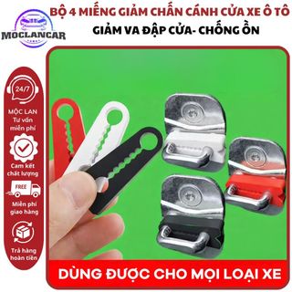 Đệm Giảm Chấn Cửa Ô Tô Cao Su – Chống Ồn, Giảm Va Đập, Bảo Vệ Khóa Cửa – Bộ 4 Cái (Đen / Trắng / Đỏ)