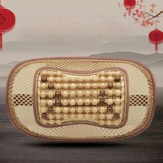Gối Cổ Hạt Gỗ Lưới , Gối Thoáng Khí Mát Gối Cổ Tử Cung Tựa Đầu Massage Hạt Tựa Đầu Đệm