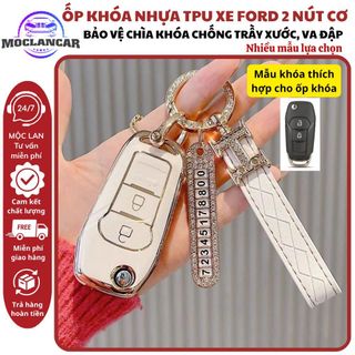 ( 2 Nút ) Vỏ Chìa Khóa Gập Xe Ford Ranger, XLS, Ranger Wildtrak 2016-2021, XLS 2019 2020 2021...Chìa Gập