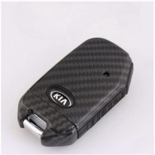 Ốp Chìa Khóa carbon Xe Kia-Cerato 2019 2020 2021 - chìa cạnh 4 Nút-