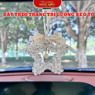 Khánh Treo Gương Chiếu Hậu Hình Ngôi Sao Pha Lê -Mặt Dây Chuyền Trang Trí Xe Hơi- OTOFUNMOCLAN
