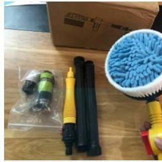 DỤNG CỤ RỬA XE Ô TÔ TỰ ĐỘNG, BÀN CHẢI CỌ TỰ XOAY 360 ĐỘ,Tặng găng tay san hô siêu dày