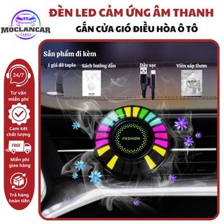 Đèn Led Cảm Ứng Âm Thanh Gắn Cửa Gió Điều Hoà Xe Ô Tô- Đèn Led Nháy Theo Nhạc Trên Xe Hơi-Mộc Lan
