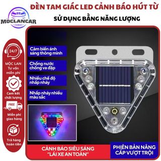 Đèn Tam Giác Cảnh Báo Năng Lượng Mặt Trời – LED Nhấp Nháy Đa Màu Siêu Sáng – Gắn Đuôi Xe / Cứu Hộ Khẩn Cấp