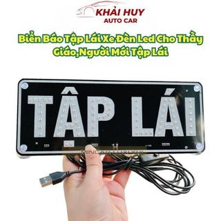 Biển Báo Tập Lái Xe Đèn Led Cho Thầy Giáo,Người Mới Tập Lái Chưa Vững Chân Cắm USB Có Công Tắc Tắt Bật