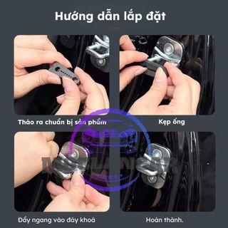 Đệm Giảm Chấn Cửa Ô Tô Cao Su – Chống Ồn, Giảm Va Đập, Bảo Vệ Khóa Cửa – Bộ 4 Cái (Đen / Trắng / Đỏ)