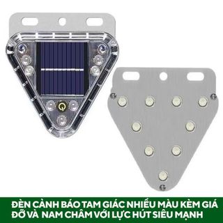 Đèn Tam Giác Cảnh Báo Năng Lượng Mặt Trời – LED Nhấp Nháy Đa Màu Siêu Sáng – Gắn Đuôi Xe / Cứu Hộ Khẩn Cấp