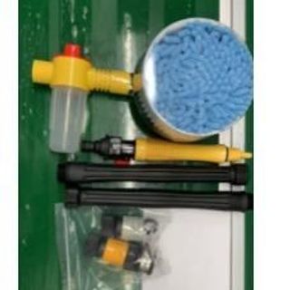 DỤNG CỤ RỬA XE Ô TÔ TỰ ĐỘNG, BÀN CHẢI CỌ TỰ XOAY 360 ĐỘ,Tặng găng tay san hô siêu dày