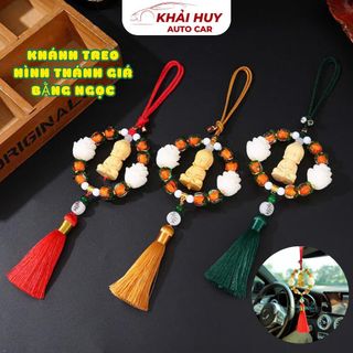 Khánh Treo Xe Bát Hồng Liên Hoa Thích Ca – Gỗ Hoàng Dương – Tua Rua Phong Thủy Mang Lại Bình An May Mắn