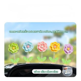 SET 5 Hoa 2 Lớp Trang Trí Xe, Bàn Học, Văn Phòng,... Khaihuyauto