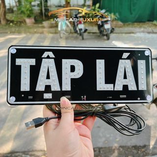 Biển Báo Tập Lái Xe Đèn Led Cho Thầy Giáo,Người Mới Tập Lái Chưa Vững Chân Cắm USB Có Công Tắc Tắt Bật