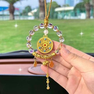 Khánh Treo Gương Chiếu Hậu Hình Ngôi Sao Pha Lê -Mặt Dây Chuyền Trang Trí Xe Hơi- OTOFUNMOCLAN