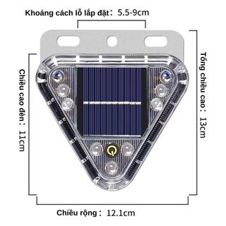 Đèn Tam Giác Cảnh Báo Năng Lượng Mặt Trời – LED Nhấp Nháy Đa Màu Siêu Sáng – Gắn Đuôi Xe / Cứu Hộ Khẩn Cấp