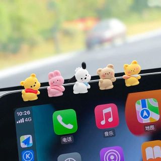 [Có sẵn] Gấu Dâu, Pikachu, Gấu Pood, Vịt Trắng, Ếch, Mini Trang Trí Bảng Điều Khiển DVD , ô tô Trang Trí Gương, vv