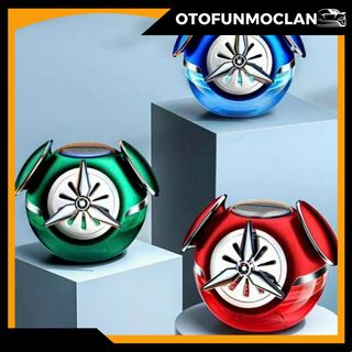 Nước hoa ô tô CATP hình đồng hồ báo thức dung tích 50ml xoay cánh quạt bằng năng lượng mặt trời khử mùi ô tô Xông Tinh Dầu Phun Sương Nội Thất Phụ Tùng
