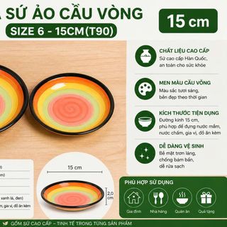 ĐĨA SỨ ẢO CẦU VÒNG SIZE 6 - 15CM (T90)