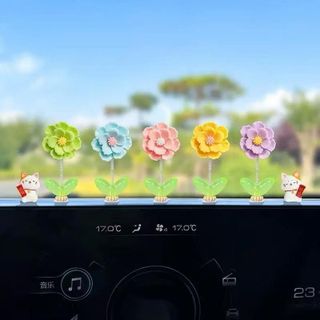 SET 5 Hoa 2 Lớp Trang Trí Xe, Bàn Học, Văn Phòng,... Khaihuyauto