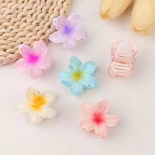Phụ Kiện Kẹp Tóc Hoa Sứ Lưng Đầu Tóc Móng Vuốt Kẹp Phong Cách Hawaii - Size To- 7 Màu Lựa Chọn