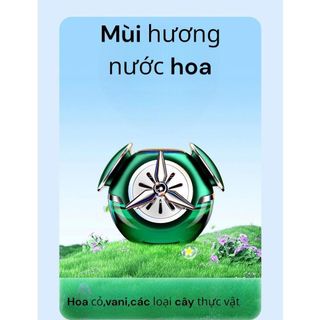 Nước hoa ô tô CATP hình đồng hồ báo thức dung tích 50ml xoay cánh quạt bằng năng lượng mặt trời khử mùi ô tô Xông Tinh Dầu Phun Sương Nội Thất Phụ Tùng