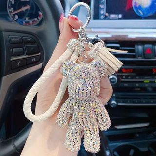 Móc Treo Chìa Khóa Thời Trang, Móc Khóa Hình Gấu Bearbrick Đính Đá Treo Balo Túi Xách Siêu Dễ Thương