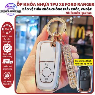 ( 2 Nút ) Ốp Khóa Xe FORD Bọc Chìa Ford Ranger - Ford Raptor - Ford Wildtrak Chất Liệu TPU Bảo Vệ Chìa Khóa