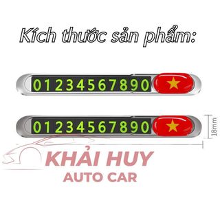 Bảng Ghi Số Điện Thoại Logo Việt Nam Để Taplo Ô Tô Chất Liệu Hợp Kim Pha Thép Chắc Chắn