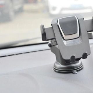 Kẹp giá đỡ điện thoại trên xe ô tô - có chân hít kính xoay 360 độ