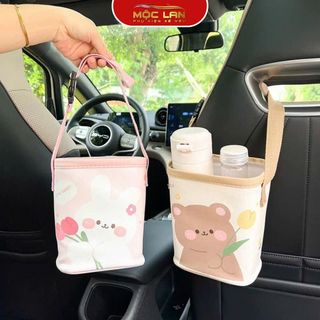Túi Đựng Đựng Đồ Đa Năng Hộp Đựng Sau Ghế Ô Tô Hình Hoạt Hình Chất Liệu Da PU Dễ Dàng Vệ Sinh-Mincar