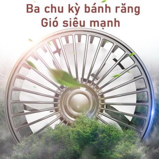 Quạt điện ô tô , quạt hai lồng xoay 360 độ, 3 chế độ gió , chân usb 5v 12v 24v Moclancar