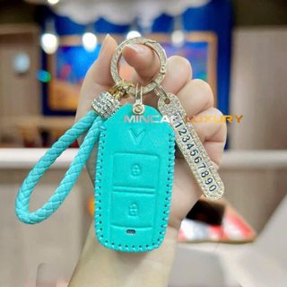 (Xe Xanh SM) Bao Da Chìa Khoá Xe Điện VINFAST VF3, Bảo Vệ Khoá Xe Chống Trầy Xước