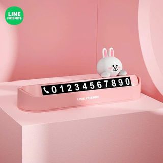 Bảng Ghi Số Điện Thoại Hình Gấu Nâu Line Friends Kiểu Hàn Quốc Trang Trí Xe Hơi- Moclancar