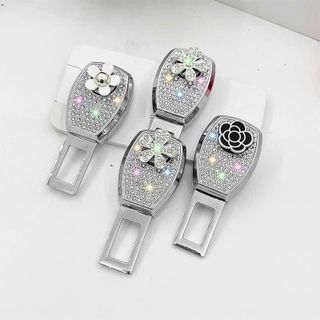 Chốt An Toàn Đính Đá - Chốt Chồng Cắm Tiếp Nối Mix Icon Đá Ngắt Chông Báo Động-Chất Liệu Mạ Crom