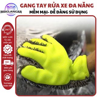 Găng Tay Rửa Xe Ô Tô, Xe Máy – Siêu Mềm, Dày Dặn, Thấm Nước Tạo Bọt Tốt, Chống Trầy Xước