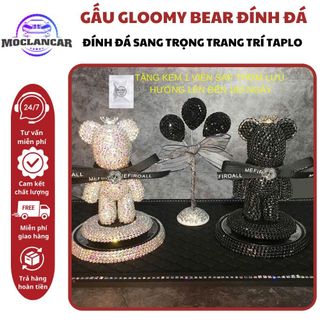 Trang trí taplo ô tô -  Gấu Gloomy Bear Đính Đá có chứa sáp thơm Ô Tô (GCD) Nội Thất