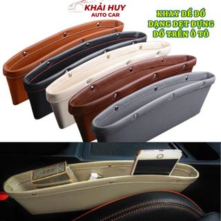 Khay Đựng Đồ Khe Ghế Dạng Dẹt Để Ô Tô Đa Năng - Hộc Để Đồ Cao Cấp Gắn Vào Ghế Lái, Ghế Phụ Trên Xe Hơi