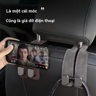 Móc Treo Đồ Sau Ghế Ô Tô Chất Liệu Da Lộn Cao Câp Chịu Lực Lên Đến 20KG-otofunmoclan