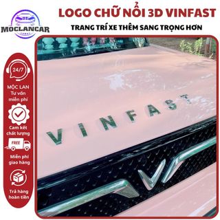 Logo Chữ Nổi VINFAST 3D Dán Đuôi Xe, Sườn Xe Trang Trí Ô Tô Cao Cấp, Chống Nước -Mộc Lan Car