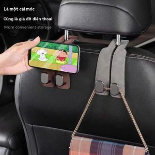 Móc Treo Đồ Sau Ghế Ô Tô Chất Liệu Da Lộn Cao Câp Chịu Lực Lên Đến 20KG-otofunmoclan