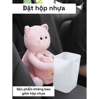 Hộp Đựng Khăn Giấy Hai Trong Một Dễ Thương Tiện Dụng Cho Xe Hơi Phụ Tùng Nội Thất