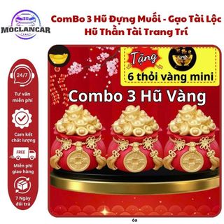 Hũ Đựng Muối,Gạo Tài Lộc,Hũ Thần Tài Trang Trí Ban Thờ Hoặc Bàn Làm Việc Mang Đến Sự May Mắn