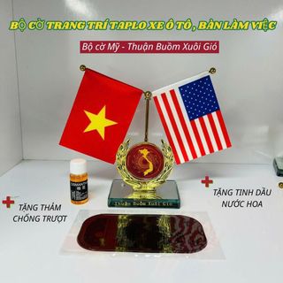 Bộ Cờ Công An Nhân Dân Việt Nam Trang Trí Taplo Ô Tô, Bàn Làm Việc - Mộc Lan Yêu Xe