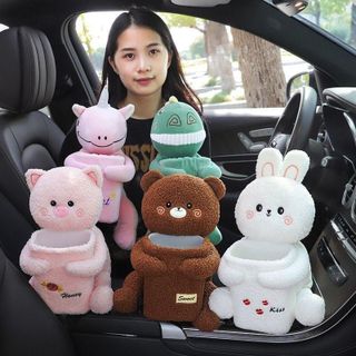 Hộp Đựng Khăn Giấy Hai Trong Một Dễ Thương Tiện Dụng Cho Xe Hơi Phụ Tùng Nội Thất
