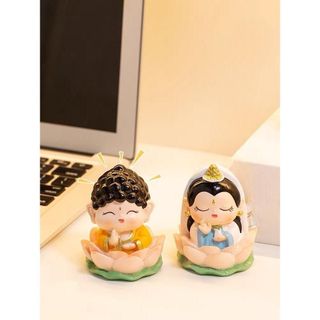 Tượng phật mini để bàn trang trí nhà cửa ô tô - KT 7.5x6x5.5 Decor
