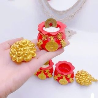 Hũ Đựng Muối,Gạo Tài Lộc,Hũ Thần Tài Trang Trí Ban Thờ Hoặc Bàn Làm Việc Mang Đến Sự May Mắn