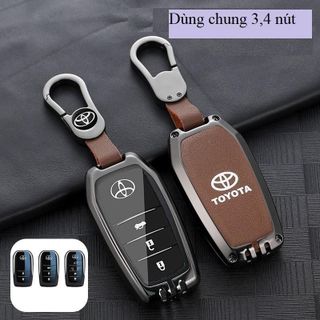 Ốp Khóa Kim Loại Dành Cho Nhiều Loại Xe Của Toyota Cross Vios Innova Altis Camry 3 Nút, 4 Nút - Raiz Veloz - Rush Wigo Và Fortuner